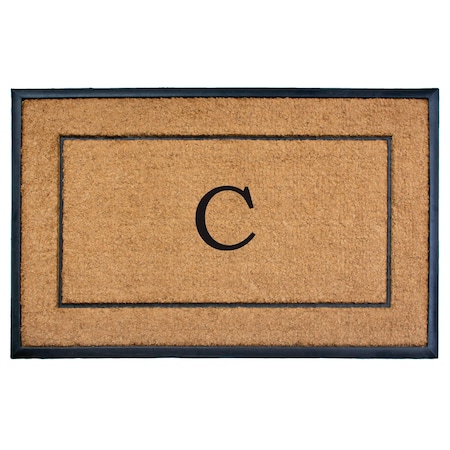 Calloway Mills Monogram Door Mat, Black, Natural, 30 in W x 48 in L 101633048C